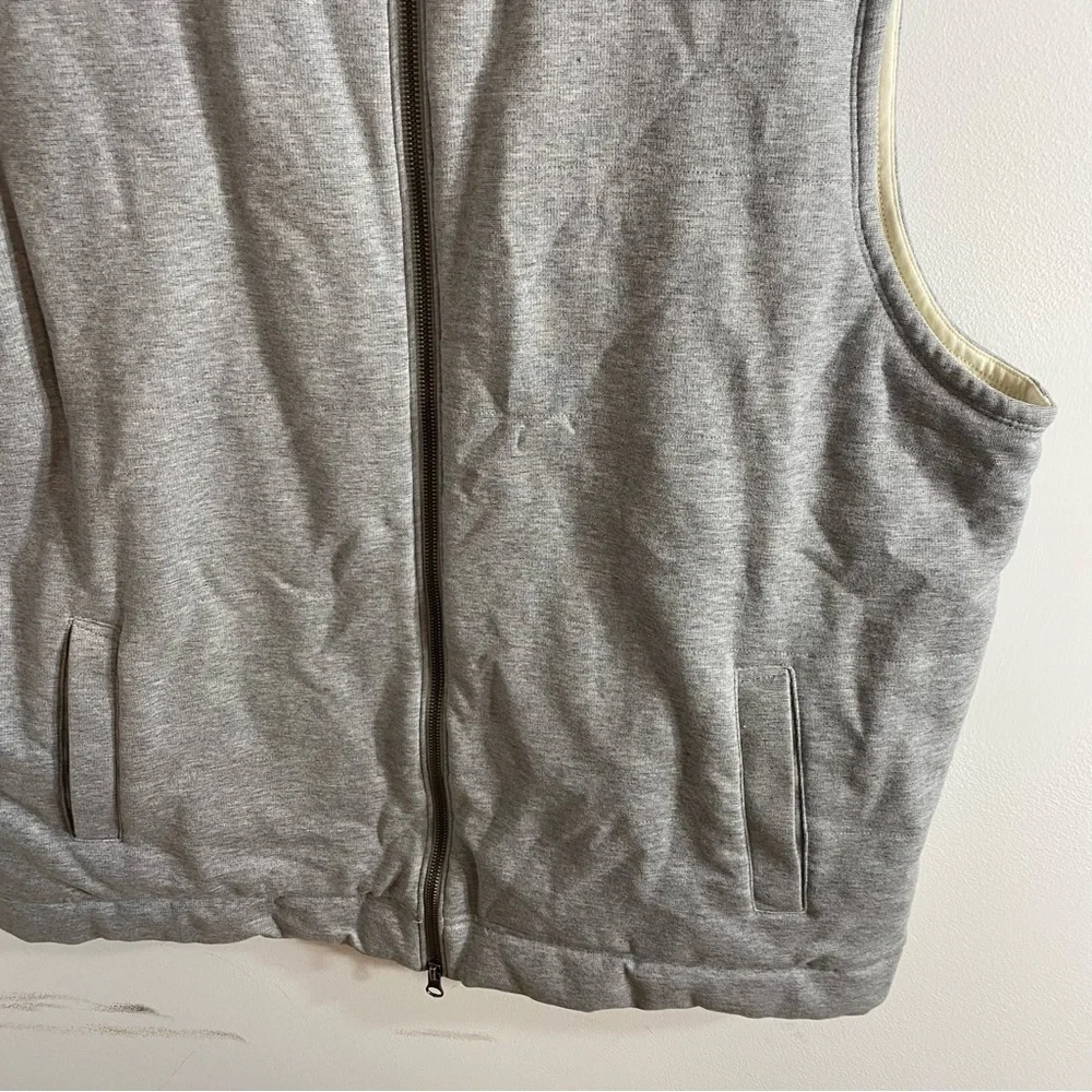 Banana Republic Gray Vest Men’s Large Jersey Full Zip